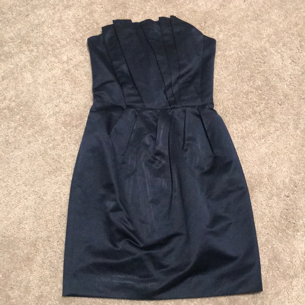 Strapless Navy Mini Dress